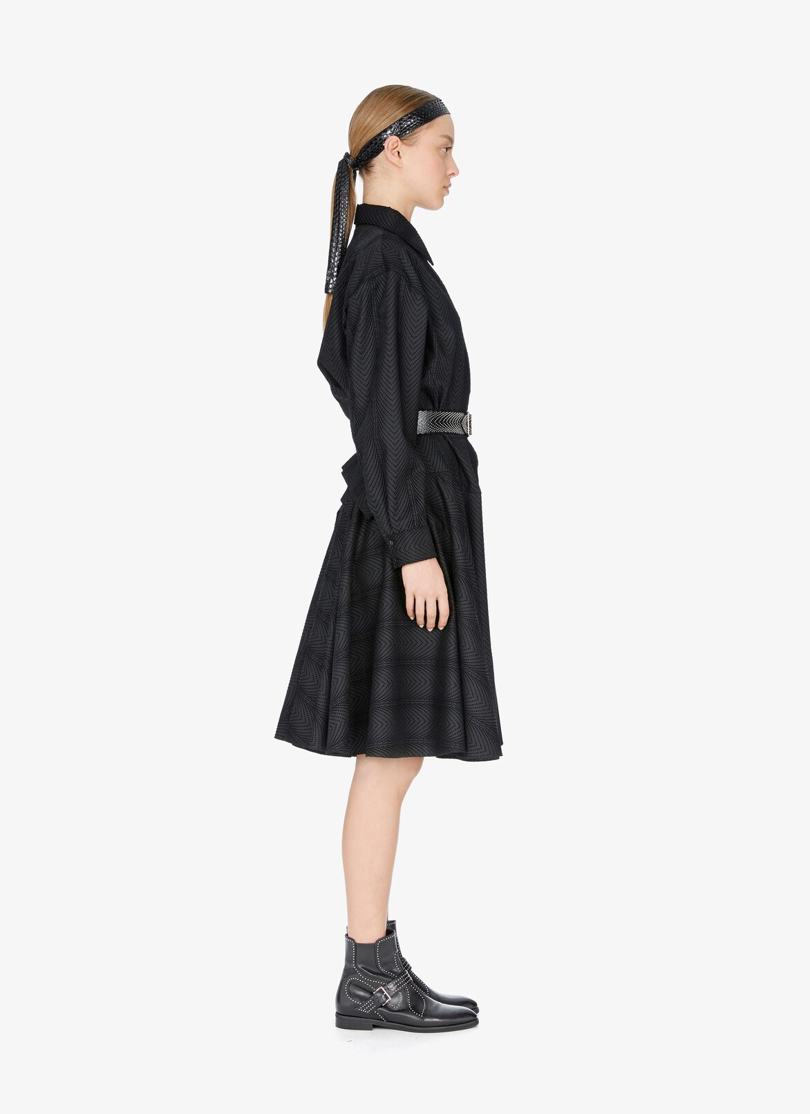 DRESS MUSSOLA BOA BLACK ALAÏA BLACK  DRESS MUSSOLA BOA BLACK
